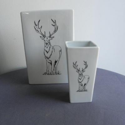 REF 5949 ET 5527 VASE CERF DEBOUT