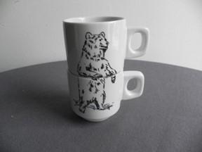 REF 5318 LES 2 TASSES OURS DEBOUT