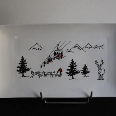 REF 8445 PLAT CAKE DESIGN SCENE DE MONTAGNE